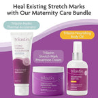 TriLASTIN Maternity Stretch Mark Prevention Cream (4Oz) - Hypoallergenic & Paraben-Free for Pregnancy & Postpartum - Maternity Belly Cream (2 Pack)