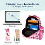 Wildkin ECO rPET 17-inch Large Backpack – Sustainable, Padded, Adjustable – Strawberry Patch