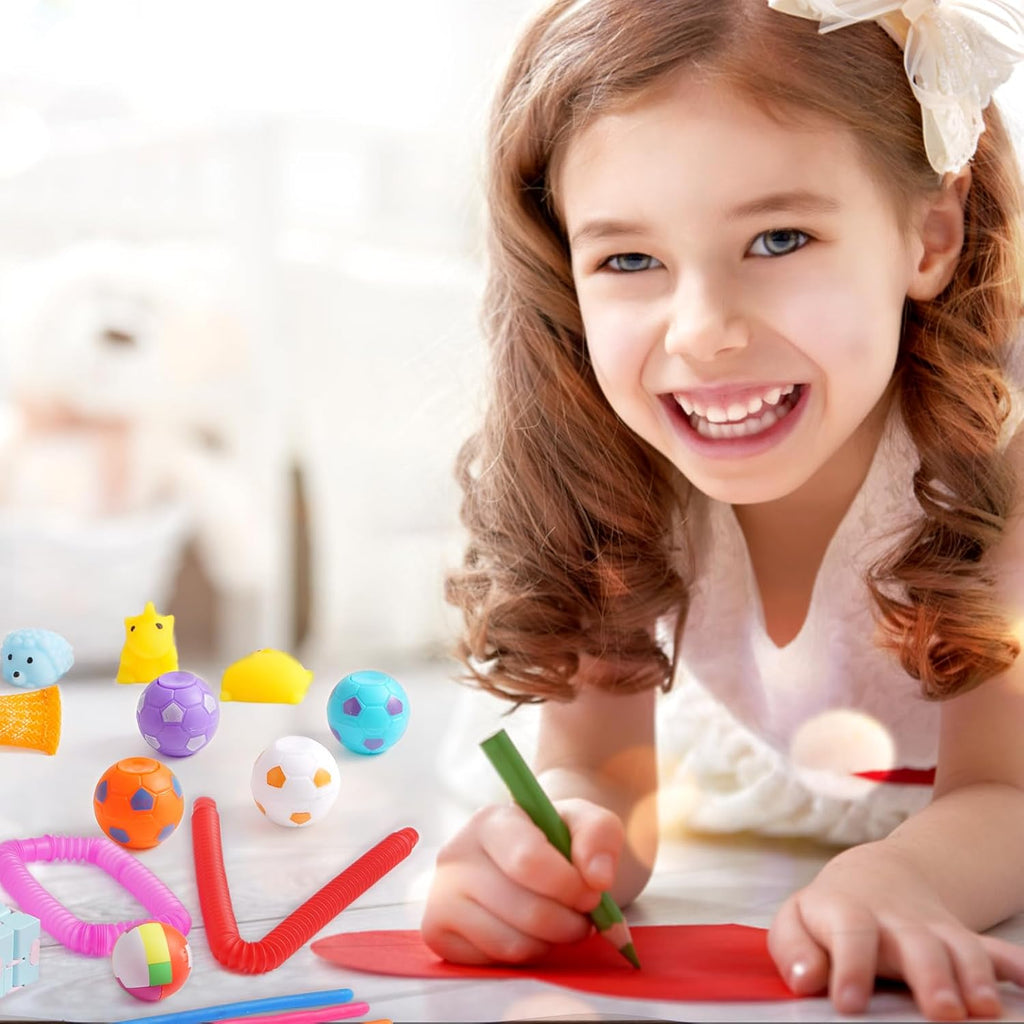 30Pcs Fidget Toys Pack Kids Sensory Party Favors Fidgets for Kids Classroom Treasure Box Toys Prizes Stocking Stuffers Goodie Bag Pinata Filler Autism Autistic ADHD Stress Relief Anxiety Toys