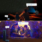 Star Projector, Galaxy Projector for Bedroom, Smart APP & Voice Control Galaxy lamp, Compatible with Alexa & Google Home, for Kids Adults Bedroom,Room Decor,Game Room,Party (Black Round)