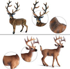 SIENON 7Pcs Forest Animals Figures Toys, Miniature Woodland Figurines with Deer Family, Elk, Fox, Rabbit, Squirrel for Kids Christmas Birthday Party Gift Cake Decorations Educational Project Diorama