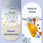 Baby Suction Toys High Chair Teething Toys - Baby Teething Chew Table Toys Silicone Teethers, Food Grade Silicon for 6 12 18 Months (YellowBlue)