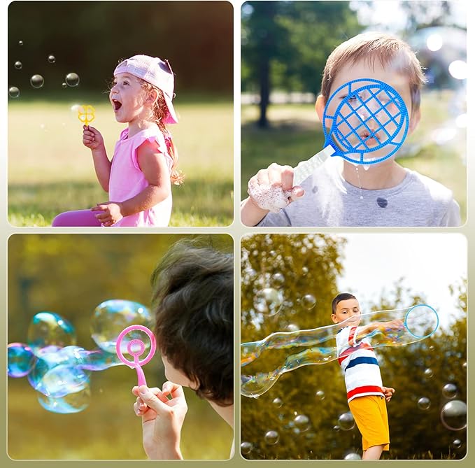 Big Bubble Wands Set, 14pcs Random Color Plastic Giant Bubble Wands Bubble Maker Kids Summer Toy for Outdoor Activities