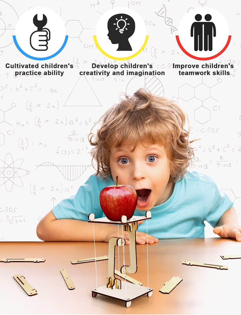 Poraxy 6 in 1 STEM Kits for Kids Age 8-10, Science Building Educational Experiment Projects 8-12, 3D Wooden Puzzles Crafts, Toys for Age 8-13, Gifts for Boys and Girls 6 7 8 9 10 11 12 13 Years Old