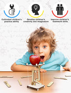 Poraxy 6 in 1 STEM Kits for Kids Age 8-10, Science Building Educational Experiment Projects 8-12, 3D Wooden Puzzles Crafts, Toys for Age 8-13, Gifts for Boys and Girls 6 7 8 9 10 11 12 13 Years Old