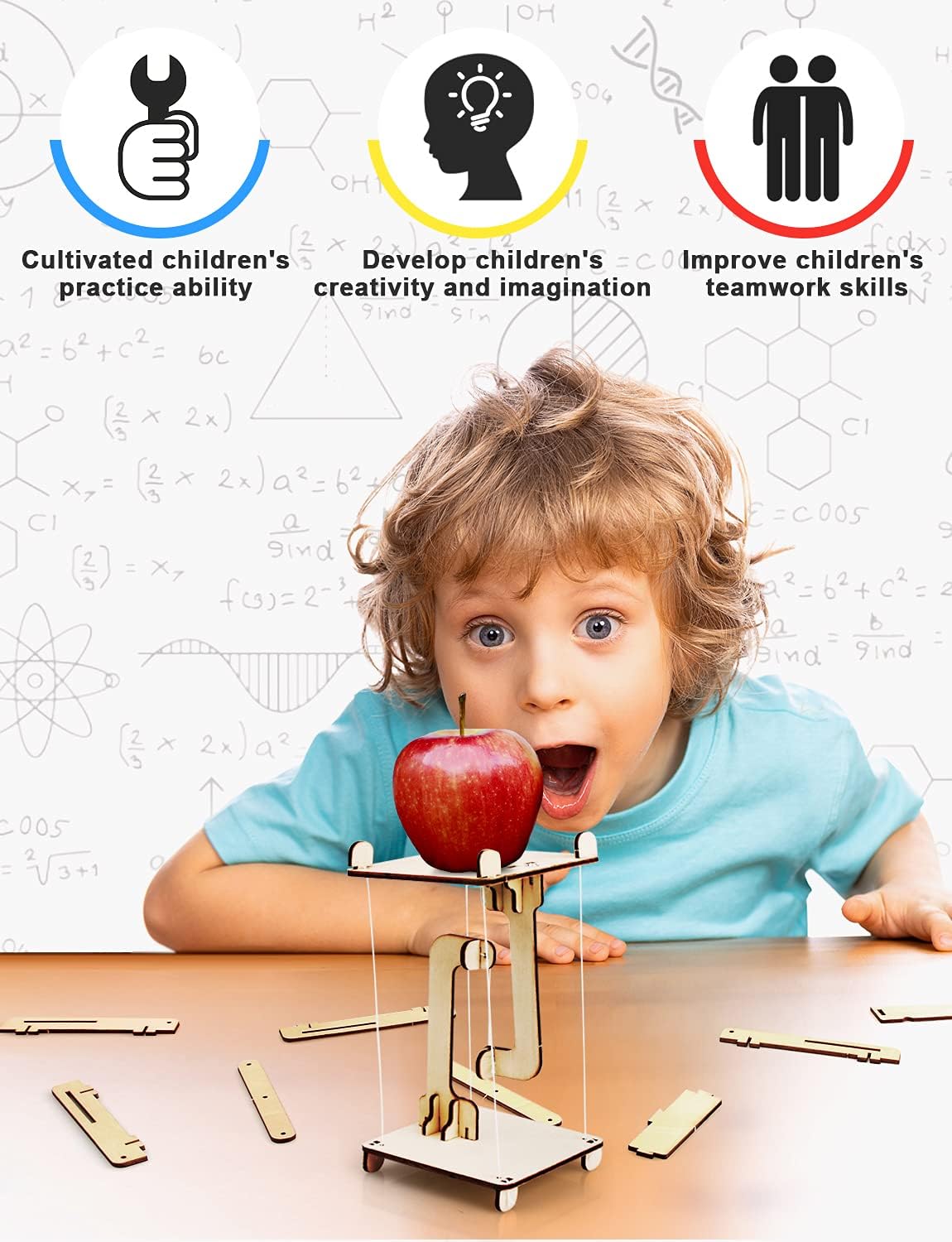 Poraxy 6 in 1 STEM Kits for Kids Age 8-10, Science Building Educational Experiment Projects 8-12, 3D Wooden Puzzles Crafts, Toys for Age 8-13, Gifts for Boys and Girls 6 7 8 9 10 11 12 13 Years Old