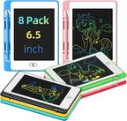 8 Pack LCD Writing Tablet for Kids, 6.5 Inch Colorful Doodle Board Drawing Tablet, Erasable Reusable Electronic Drawing Pads, Educational Learning Toys Birthday Gifts for Girls Boys Age 3 4 5 6 7 8