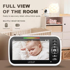 Baby Monitor with Camera and Audio- Video Baby Monitor with 960ft Long Range, Remote Pan-Tilt-Zoom, Night Vision, Temperature Sensor, 2-Way Talk, 8 Lullabies, 30-Hour Battery & No WiFi