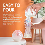 Boon Trove Silicone Manual Breast Pump Set - Hands Free Breast Milk Collector - Includes Polyester Travel Pouch - Breastfeeding Essentials - 2 Count