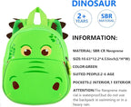 JiePai Dinosaur Toddler Backpack Hippo Kids Backpack Waterproof Cartoon Preschool
