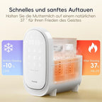Bottle Warmer for Breastmilk, 11-in-1 Double Bottle Warmer Large Touchscreen with Night Light, Detachable for Easy Cleaning & Accurate Temperature Control, Timer, Milk Warmer for Baby