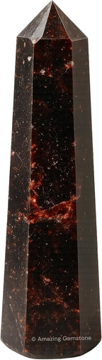 Amazing Gemstone Garnet Crystal Towers - Natural Healing Crystal Point Obelisk for Reiki Healing and Crystal Grid (2 Inch to 3 Inch)