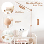 JETMHH Baby Crib Mobile Arm Holder - 36 Inch Large Version Safe Anti Slip Baby Mobile Hanger