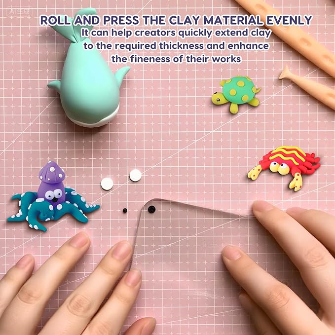 Air Dry Clay for Kids,Modeling Clay Kit,14 Species of Marine Life DIY Molding Clay Art Crafts Set,Ultra Light & Soft,Safe Non-Toxic,Toys Gifts for Age 4 5 6 7 8+ Years Old Boys Girls Kids