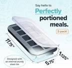 Souper Cubes 2 Tbsp. Silicone Freezer Molds - Perfect for Storing Garlic, Herbs, Ginger, Pesto, Tomato Paste, Lemon Juice, Purees and More - Silicone Baby Food Freezer Tray - Charcoal – 2-Pack