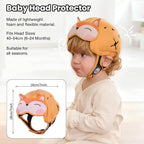 Mambobaby Baby Head Protector Baby Helmet for Crawling Walking -Extra-Thick Deep Forehead Padding, Toddler Helmet 6-24 Months, Infant Safety, Ultra-Light Soft Design -Fox