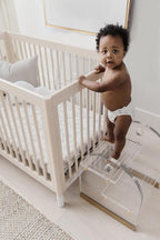 Oilo Crib Sheet, Breathable 100% Turkish Cotton Fitted Jersey, 300 Thread Count, Machine Washable, Fits Standard Crib (28" x 52" x 6"), Toddler Bedding, Girl, Boy, & Neutral Nursery Design, Beige Leaf