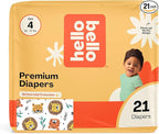 Hello Bello Diapers, Size 4 (22-37 lbs) Wild Cats, 21 Count of Premium Disposable Baby Diapers, Hypoallergenic with Soft, Cloth-Like Feel
