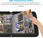 Tamfile Large 4x6" 400 Pocket Album, Fireproof Photo Binder with Plastic Sleeves (50 Pages), Waterproof Heavy Duty Photo Portfolio Folder with Clear Sheet Protectors, Each Page Holds 8 Pictures