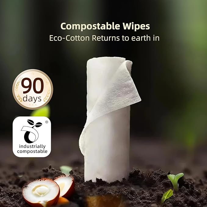 Winner 100% Cotton Dry Wipes, USDA Certified Baby Wipes, 600 Count, Soft & Gentle, Hypoallergenic & Unscented for Baby Sensitive Skin, Use Wet/Dry for Diaper Changes, Meals & Cleanup, Pack of 6