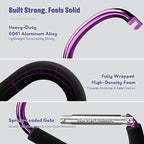 sprookber 6.7 Inch Large Stroller Hooks for Diaper Bags & Purses, Heavy Duty Mommy Hooks for Shopping, Grocery, Backpack – Baby Stroller Accessories, Set of 2 (Pink)