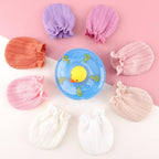 BQUBO Newborn Infant Toddler Mittens No Scratch Cotton Elastic Wrist Gloves Hypoallergenic for 0-6 Months Baby Boys Girls