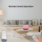 300ML Aromatherapy Ultrasonic Diffuser, Aroma Diffuser, Air Diffuser for Essential Oils, Oil Defuser with Remote, 7 Color Changing LED Light,Auto-Off,Timer for Home,Bedroom Office,Kids.