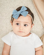 doboi 10PCS Baby Girls Headbands Hair Bows Nylon Cotton Linen Hairbands Handmade Hair Accessories for Newborn Infant Toddlers Little Girl and Kids 3.5Inches