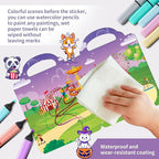 6Set Reusable Sticker Books for Kids 1-3 2-4 Years Old, 3D Puffy Stickers Books for Toddlers,Monster+Insects+Forest+Desert+Polar+Amusement Park