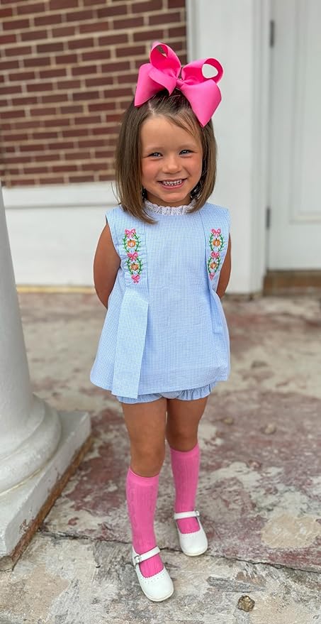 Wee Ones Girls' Plain Wrap Classic Grosgrain Hair Bows on a WeeStay No-Slip Hair Clip, Handmade, King, Hot Pink