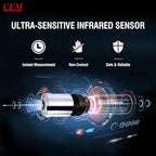 CEM DT-8806 Digital Thermometer for Adults and Kids, No Touch Forehead Thermometer for Baby, 2 in 1 Body Surface Mode Infrared Thermometer with Fever Alarm and Instant Accuracy Readings, Purple