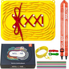 Sensory Activity Board: Silicone Fidget Toy | Shoe Tying Practice & Travel Strap | Silence Stress Relief for ADHD & Autism | Anxiety Calming | Kids 3+ & Adults | Gift-Ready Packaging Bright Yellow