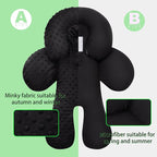Pro Goleem Infant Car Seat Insert, Babybody Support for Toddler, Soft Minky Preemie Car Seat Insert, 2-in-1 Reversible, Perfect for Carseats, Strollers, Swings, Black