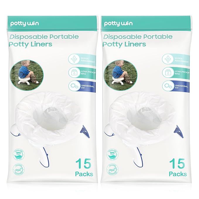 [30 Counts] Disposable Potty Liners Compatible with OXO Tot 2-in-1 Go Potty, Potty Refill Bags for Toddler Travel, Universal Potty Bags Fit Most Potty Chairs and Travel Potty