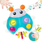 Ladybug Baby Light Up Toys with Rattle Led Light Music, Interactive Educational Fine Motor Development Toy for 3-6-12-18-24 Months Baby Toddler