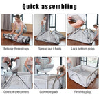 Baby Playpen Foldable, Heyo.Ja Large Play Yard, Playpen for Babies and Toddlers, Play Pens for Babies and Toddlers with Gate, Indoor & Outdoor Portable Play Pen (71"×59")