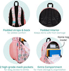 Wildkin JumpOff Jo 15-inch Kids Backpack – Durable, Adjustable, Ideal for School - Floral Watercolor