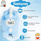 Baby Bath Thermometer – Floating Bathtub Thermometer for Newborn – Accurate Water Temperature Sensor in Fahrenheit & Celsius – Safe Bath Toy for Infants