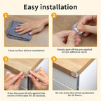 40 Pack Corner Protector Baby, 2 Shapes Baby Proof Corners and Edges, Clear Table Corner Covers Baby, Baby Corner Protector Guards, Corner Guards for Table Edges & Sharp Corners