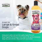 VERMONT SOAP Organics Pet Shampoo - Infused with Organic & Natural Olive Oil, Coconut & Aloe Vera Dog Shampoo for Sensitive Skin - USDA Certified Grooming Pet Shampoo - Lavender (16oz)