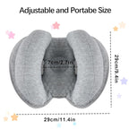 2 in 1 Baby Support Pillow, Adjustable Banana Shape Baby Neck Head Travel Pillow Stroller Insert Cushion for Kids, Toddler, Gray