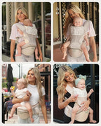 Baby Carrier Pro, MOMTORY Safety-Certified 6-in-1 Ultra Storage Baby Carrier Newborn to Toddler, Detachable Baby Holder Carrier with Hip Seat, Ergonomic Cozy Baby Body Carrier for 7-50lbs, Khaki