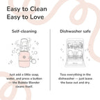 Bubble Blender, Baby Food Maker & Puree Blender with 2 Borosilicate Glass Cups, Compact Baby Bullet for Smoothies, Hands-Free One-Touch, 200W Motor, Cream