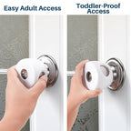 Inaya Baby Proofing Door Knob Cover (4 Pack) - Prevent Children from Opening Doors, Fit Most Round Knobs - Door Knob Safety Cover for Kids, Child Proof Door Lock, Child Proof Door Locks - Clear