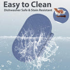 Placemat for Baby, Silicone Baby Toddlers Non-Slip Tablemats Stain Resistant Anti-Skid Reusable Dishwasher Safe Table Mats (Lake Blue)