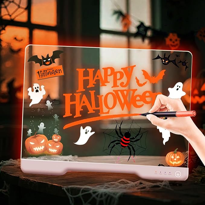 12-Color Markers for Doodle Glow，Neon Dry Erase Markers for Led Drawing Board, Non-Toxic Erasable Chalk Marker for Clear Acrylic Calendar, Mirror, Window, First Day Of School Sign