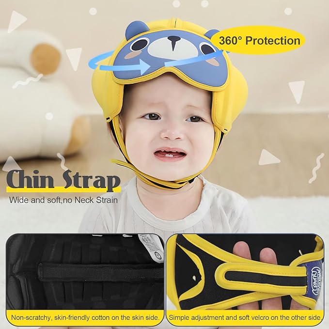 Baby Head Protector Helmet, Breathable Baby Head Protector for Crawling and Walking, Infant Soft Helmet, Anti-Collision, Ultra-Lightweight, Expandable and Adjustable Age 10-24 Months