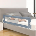 BABY JOY Bed Rails for Toddlers, Extra Long, Swing Down Safety Bed Guard for Convertible Crib, Folding Baby Bedrail for Kids Twin, Double, Full Size Queen & King Mattress (71", Light Gray)