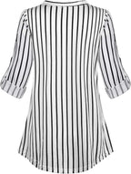 Joymom Maternity Rolled Long Sleeve Nursing Tops Tunic Blouses Breastfeeding