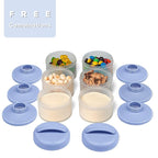 Termichy Stackable Formula Dispenser Portable Milk Powder Container, 2 Pack, Blue